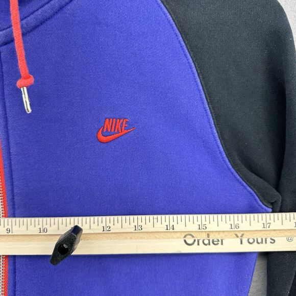 2011 Nike Color-Block Zip Up Hoodie Women's M Sportswear‎ Y2K Purple Workout Gym - Picture 4 of 10